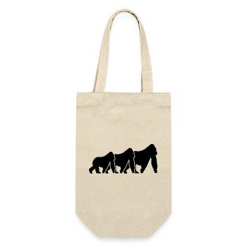 Monkey Silhouettes - Gift Bag for Bottles - nature - Front