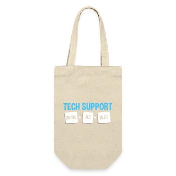 Tech Support - Geschenkbeutel für Flaschen - Natur - Vorne