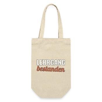 Feuerwehr Ausbildung Geschenk zum Lehrgangsabschlu - Geschenkbeutel für Flaschen - Natur - Vorne