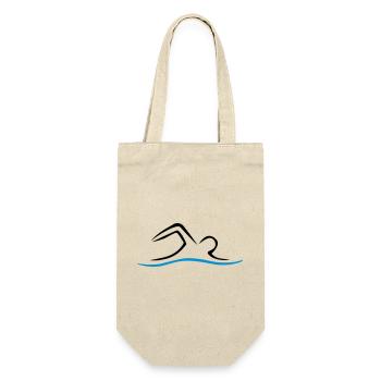 SCHWIMMEN - Geschenkbeutel für Flaschen - Natur - Vorne