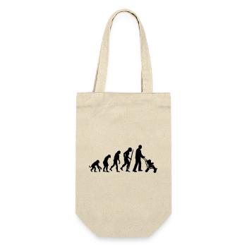 Evolution of the super dad - Gift Bag for Bottles - nature - Front