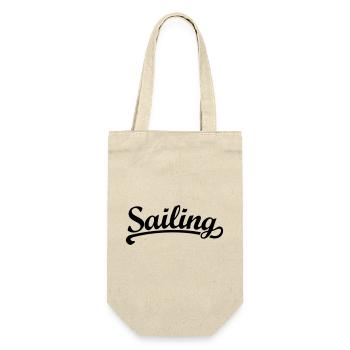 Sailing - Segel Segler Segeln - Geschenkbeutel für Flaschen - Natur - Vorne