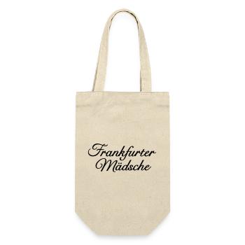 Frankfurter Mädsche Klassisch Mädel aus Frankfurt - Geschenkbeutel für Flaschen - Natur - Vorne