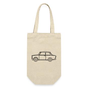 Trabi symbole DDR Est Vintage contours Logo - Sac à bouteille - nature - Devant