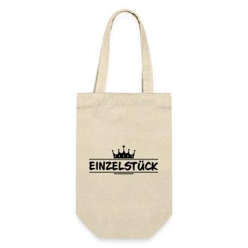 Einzelstück Krone - Geschenkbeutel für Flaschen - Natur - Vorne