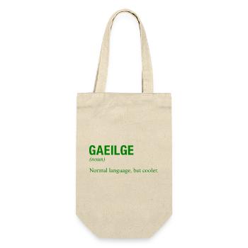 IRISH Language Irland Ireland Irisch - Geschenkbeutel für Flaschen - Natur - Vorne