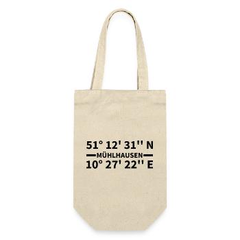Mühlhausen coordinates - Gift Bag for Bottles - nature - Front