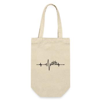 Bicycle Heartbeat Hobby Road Bike - Gift Bag for Bottles - nature - Front