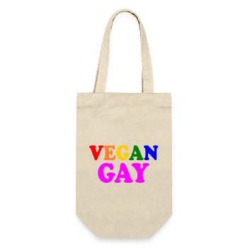 Vegan gay - Gift Bag for Bottles - nature - Front