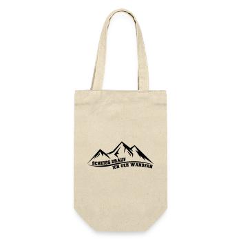 Scheiss drauf ich geh wandern lustiger Spruch - Geschenkbeutel für Flaschen - Natur - Vorne