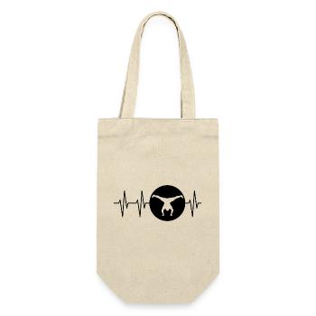 Calisthenics Sport Team Handstand Puls Turner icon - Geschenkbeutel für Flaschen - Natur - Vorne