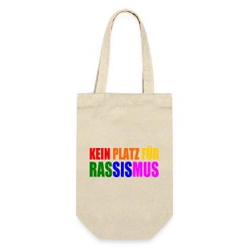 kein platz für rassismus - Geschenkbeutel für Flaschen - Natur - Vorne