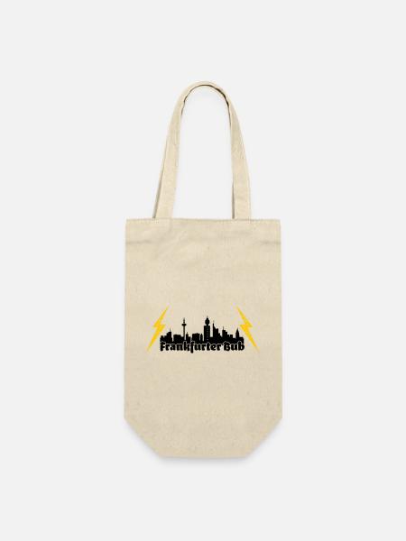 Frankfurter Bub ffm skyline - Geschenkbeutel für Flaschen - Natur