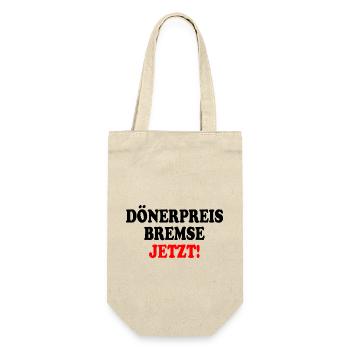 dönerpreisbremse jetzt - Geschenkbeutel für Flaschen - Natur - Vorne
