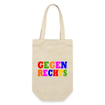 Gegen rechts - Geschenkbeutel für Flaschen - Natur - Vorne