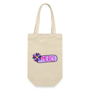 MAÎTRESSE. MAITRE. MERCI. MERCI MAÎTRESSE - Sac à bouteille - nature - Devant