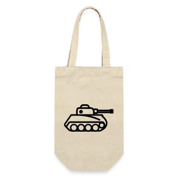 Panzer - Geschenkbeutel für Flaschen - Natur - Vorne
