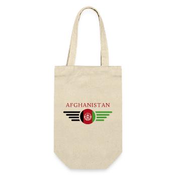 Ich liebe Afghanistan, Eleganz Stil Design T-Shirt - Geschenkbeutel für Flaschen - Natur - Vorne