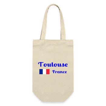 Toulouse Frankreich - Stilvolle Drucke - Geschenkbeutel für Flaschen - Natur - Vorne