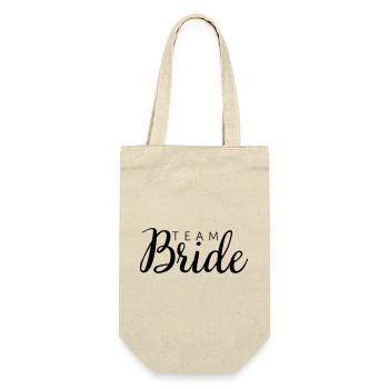 Team Bride - Geschenkbeutel für Flaschen - Natur - Vorne