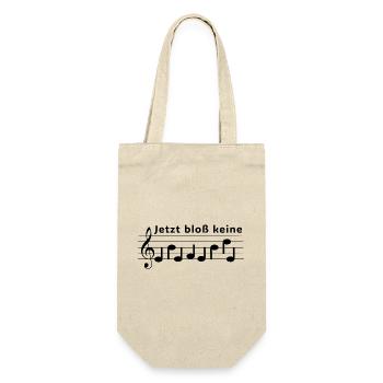 Jetzt bloß keine Ehefehde - Notenschrift Musiker - Geschenkbeutel für Flaschen - Natur - Vorne