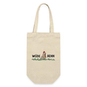 Wüde Henn Hendl Huhn - Geschenkbeutel für Flaschen - Natur - Vorne