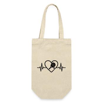 Padel Heart - Gift Bag for Bottles - nature - Front