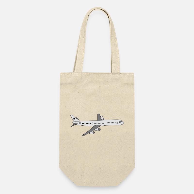 Flugzeug - Geschenkbeutel für Flaschen - Natur