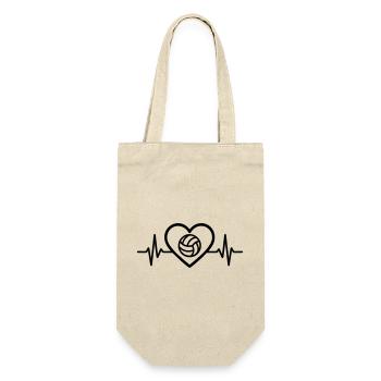 Volleyball Heart - Gift Bag for Bottles - nature - Front