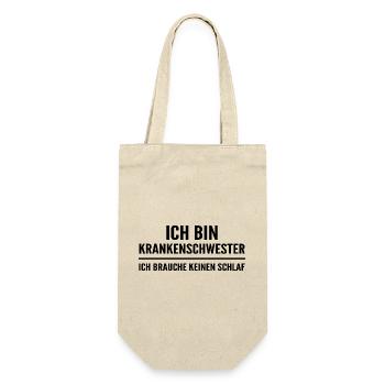 Ich bin Krankenschwester ich brauche keinen Schlaf - Geschenkbeutel für Flaschen - Natur - Vorne