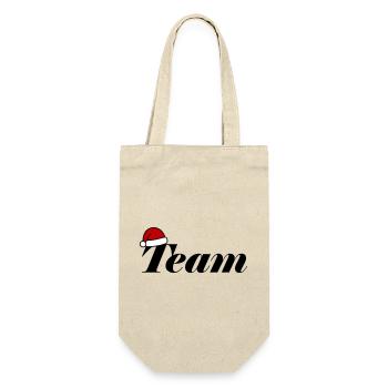 Team Christmas Christmas Hat - Gift Bag for Bottles - nature - Front