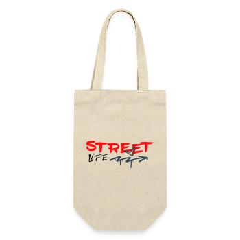 Street Life Graffiti  - Geschenkbeutel für Flaschen - Natur - Vorne