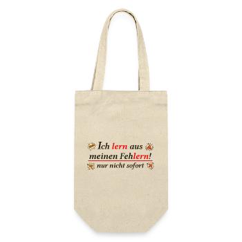 I learn from my mistakes – Funny Learning Pun - Gift Bag for Bottles - nature - Front