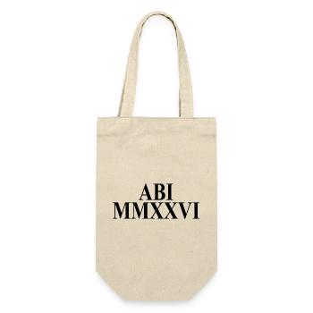 Abitur 2026 - Abitur - Roman numerals - Latin - Gift Bag for Bottles - nature - Front