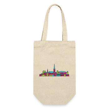 Linkoping City Skyline Cathedral Modern Line Art - Gift Bag for Bottles - nature - Front