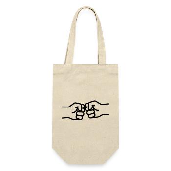 Fist Bump Fist Greeting Best Friends Vector - Gift Bag for Bottles - nature - Front