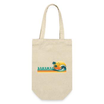 Bahamas Retro Spring Break Kreuzfahrt Tropische Vibes - Geschenkbeutel für Flaschen - Natur - Vorne