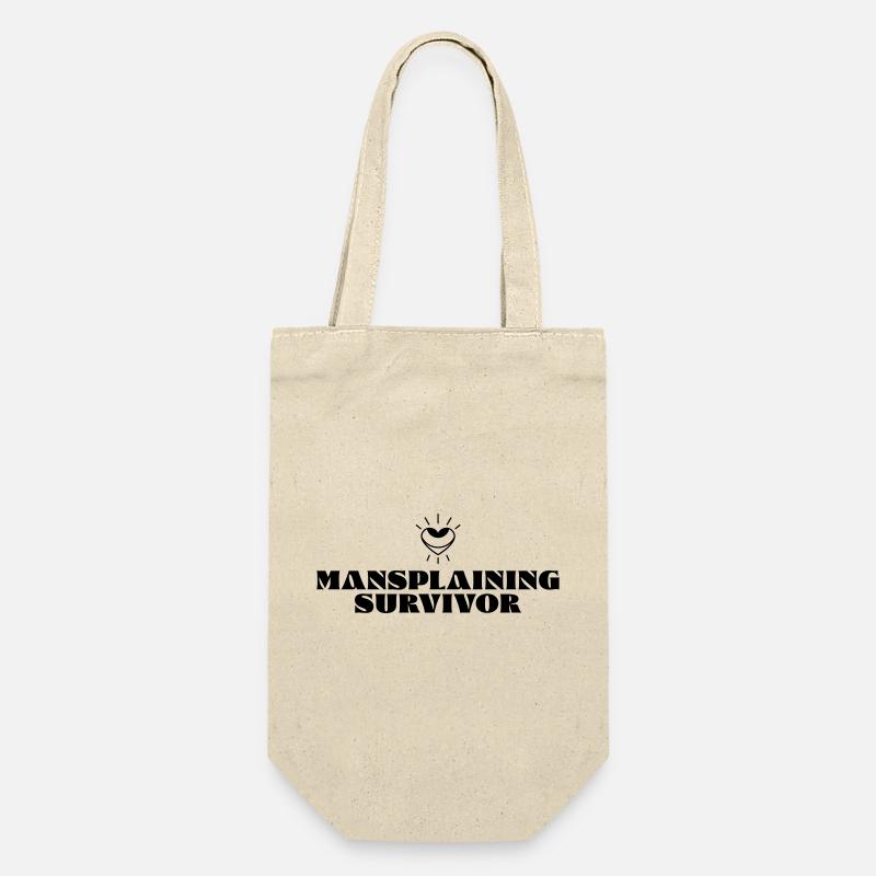 Mansplaining Survivor - Geschenkbeutel für Flaschen - Natur
