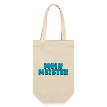 Moin Meister - Geschenkbeutel für Flaschen - Natur - Vorne