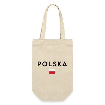 Flag of Poland, elegant minimalist design - Gift Bag for Bottles - nature - Front