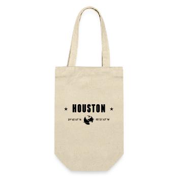 Houston, Texas Koordinaten Planet Erde - Geschenkbeutel für Flaschen - Natur - Vorne