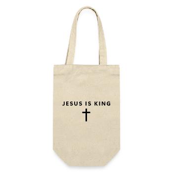 Jesus is King – Minimalist Faith – Jesus - Gift Bag for Bottles - nature - Front