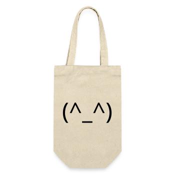 Happy Emoticon (^_^) Smile Classic - Gift Bag for Bottles - nature - Front