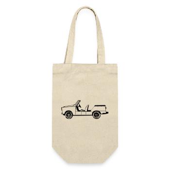  601 , Kübel , DDR NVA Kult(25) - Geschenkbeutel für Flaschen - Natur - Vorne