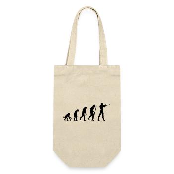 Evolution of shooting - Geschenkbeutel für Flaschen - Natur - Vorne