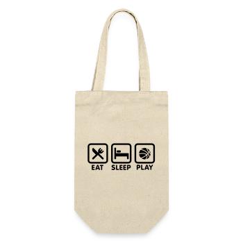 Eat Sleep Play Basketball - Geschenkbeutel für Flaschen - Natur - Vorne