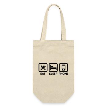 eating sleeping phone - Gift Bag for Bottles - nature - Front