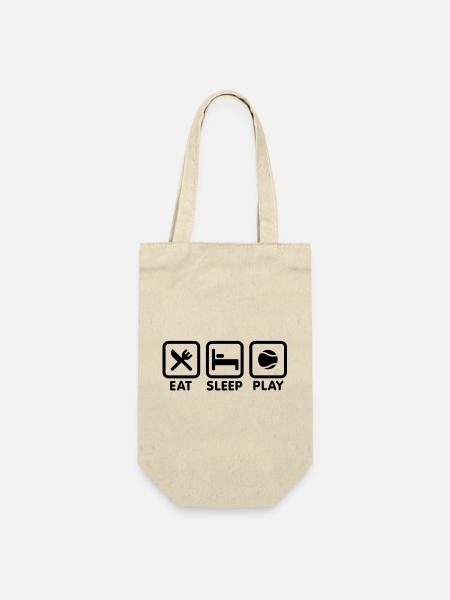 Eat Sleep Play Tennis - Geschenkbeutel für Flaschen - Natur