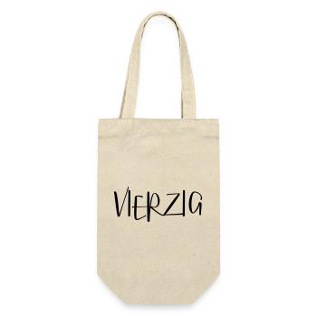 40 vierzig Geburtstag Geschenk - Geschenkbeutel für Flaschen - Natur - Vorne