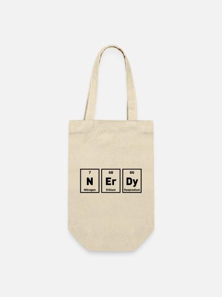 nerd geek nerdy - Geschenkbeutel für Flaschen - Natur